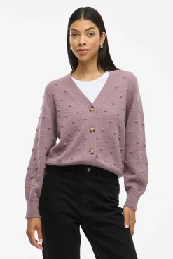Vila Cárdigan con perlas de punto Rosa Clearance