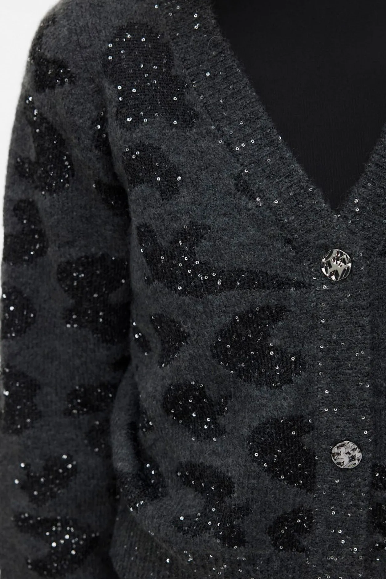 Vero Moda Cárdigan corto de manga larga Gris oscuro Clearance