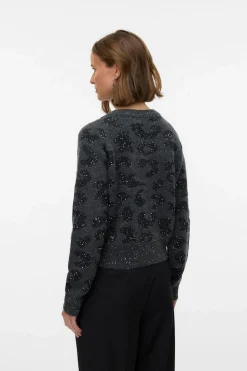 Vero Moda Cárdigan corto de manga larga Gris oscuro Clearance