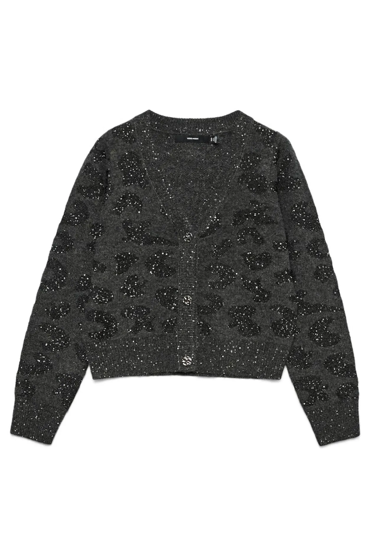 Vero Moda Cárdigan corto de manga larga Gris oscuro Clearance