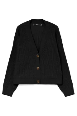 Vero Moda Cárdigan corto de manga larga Negro Discount