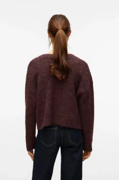Vero Moda Cárdigan corto de manga larga con bolsillos Morado Discount