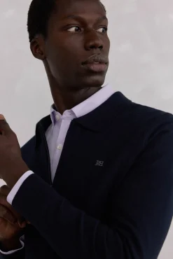 Pedro del Hierro Cárdigan cremallera Azul Discount