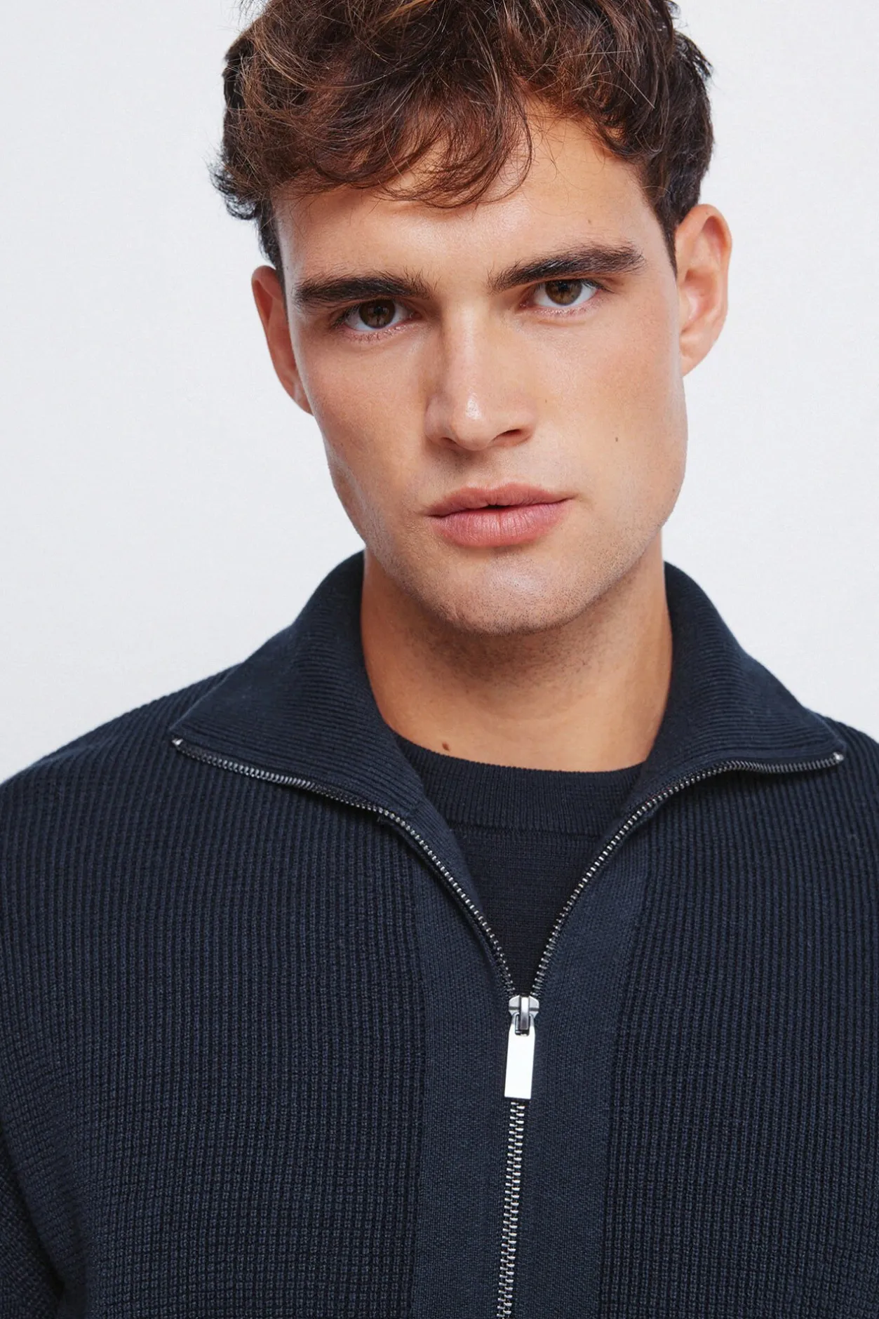 Springfield Cárdigan cremallera azul Best