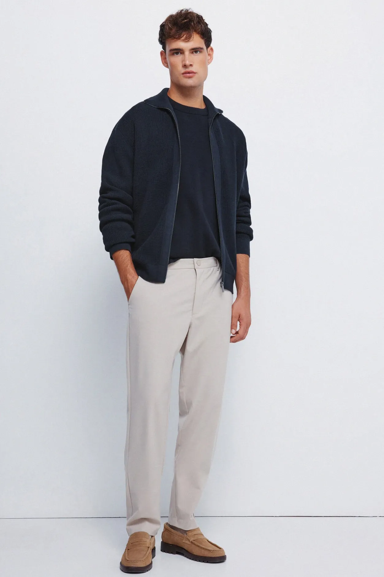 Springfield Cárdigan cremallera azul Best