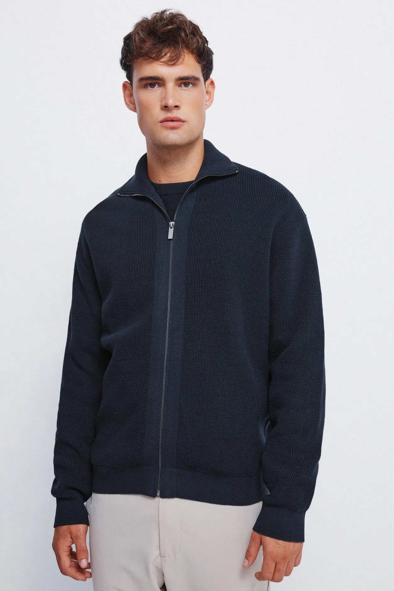 Springfield Cárdigan cremallera azul Best