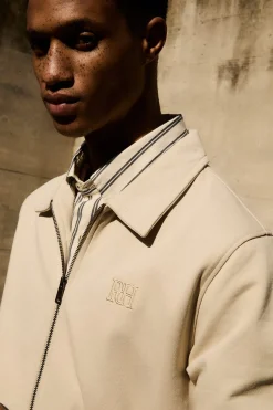 Pedro del Hierro Cárdigan cremallera logo Beige Hot