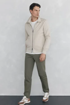 Pedro del Hierro Cárdigan cremallera logo Beige Hot