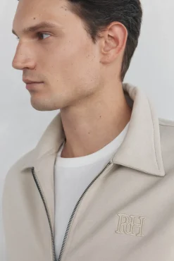 Pedro del Hierro Cárdigan cremallera logo Beige Hot