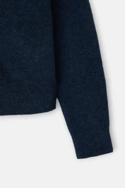 Silbon Cárdigan cuello bobo contraste Azul marino