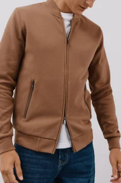 Cortefiel Cárdigan cuello bomber Beige Outlet