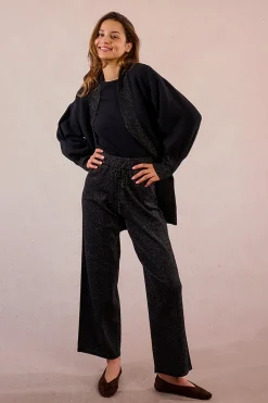 Molly Bracken Cárdigan de manga larga abullonada Negro Discount