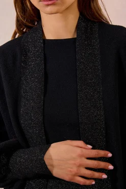 Molly Bracken Cárdigan de manga larga abullonada Negro Discount