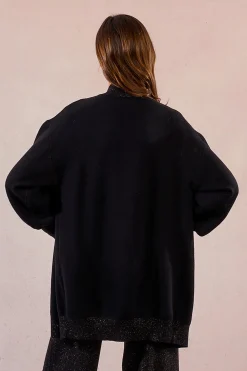 Molly Bracken Cárdigan de manga larga abullonada Negro Discount