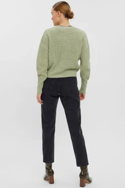 Vero Moda Cárdigan de manga larga con botones Kaki Outlet