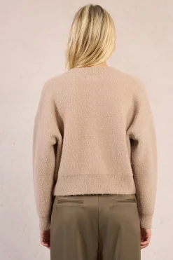 Molly Bracken Cárdigan de manga larga detalle corazón Beige Clearance