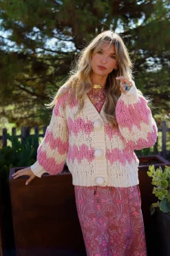 Jaase Cárdigan de punto Rosa Clearance