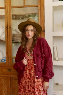 Jaase Cárdigan de punto Vino