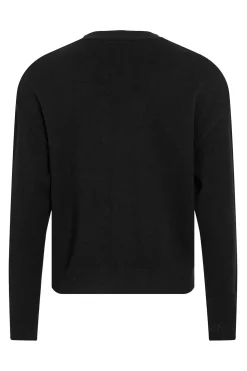 Vila Cárdigan de punto abotonado con viscosa Negro Hot