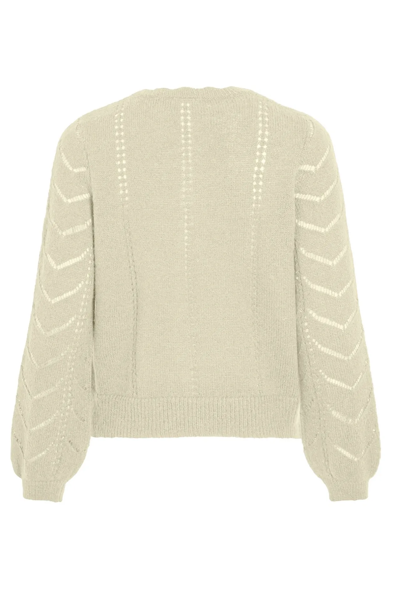 Vila Cárdigan de punto con calados Marfil Clearance