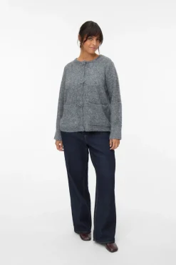 Vero Moda Curve Cárdigan de punto Curve Gris New