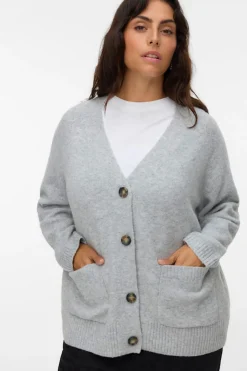 Vero Moda Curve Cárdigan de punto Curve Gris Online