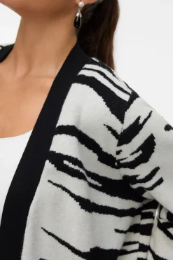 Vero Moda Curve Cárdigan de punto Curve Estampado blanco New