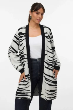 Vero Moda Curve Cárdigan de punto Curve Estampado blanco New