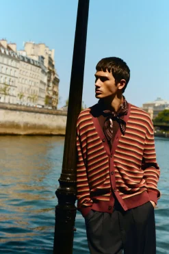 Springfield Cárdigan estructura botones naranja Best