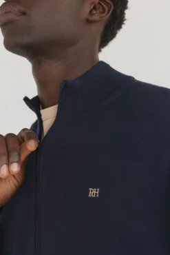 Pedro del Hierro Cárdigan fino algodón premium cremallera Azul Discount