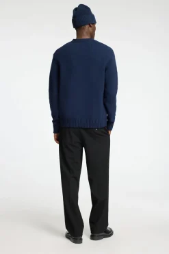 Selected Cárdigan lana cuello pico Azul marino Hot