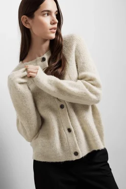 Selected Cárdigan lana y alpaca. Beige Outlet