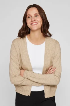 Vila Cárdigan largo de punto con viscosa Marr&oacute;n Sale