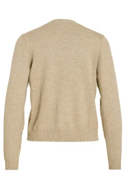 Vila Cárdigan largo de punto con viscosa Marrón Sale