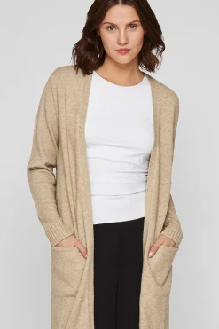Vila Cárdigan largo de punto con viscosa Arena Sale