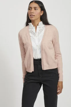 Vila Cárdigan largo de punto con viscosa Rosa Best