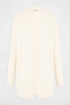 Morgan Cárdigan largo punto aterciopelado Marfil New