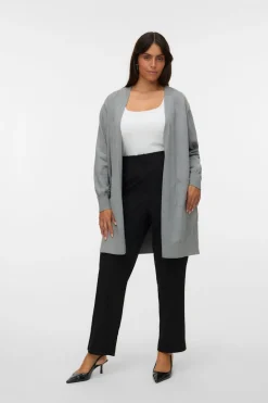 Vero Moda Curve Cárdigan largo talla grande Gris Clearance
