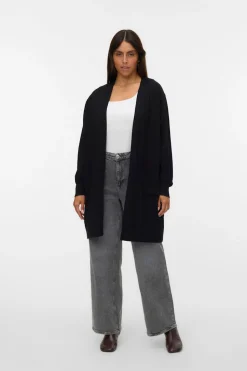 Vero Moda Curve Cárdigan largo talla grande Negro Best