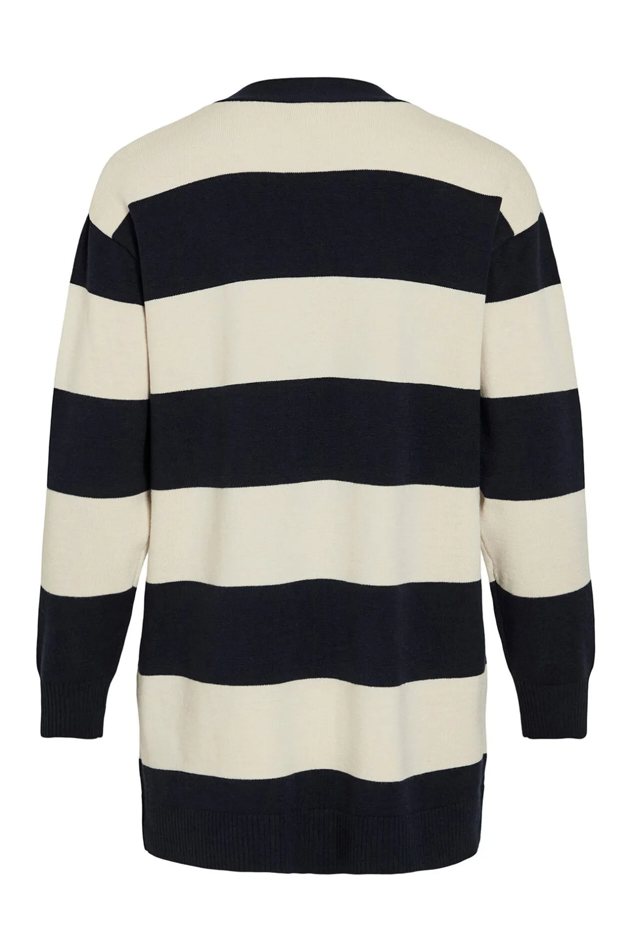 Vila Cárdigan midi de rayas con viscosa Azul marino