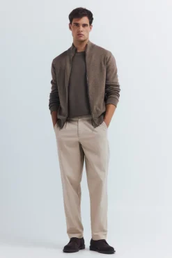 Springfield Cárdigan milano cremallera nude