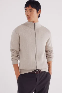 Springfield Cárdigan milano cremallera nude Online