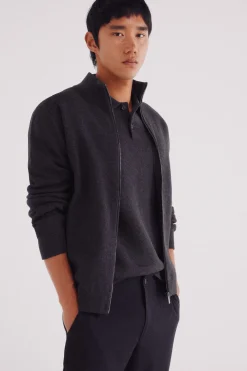 Springfield Cárdigan milano cremallera gris Outlet