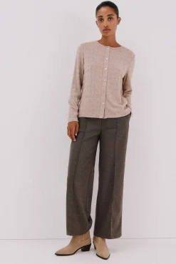 Cortefiel Cárdigan pata de gallo Marfil Sale