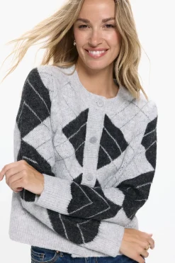 Vero Moda Cárdigan rombos Gris Discount