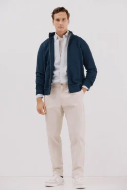 Cortefiel Cárdigan tejido estructura Azul marino Discount