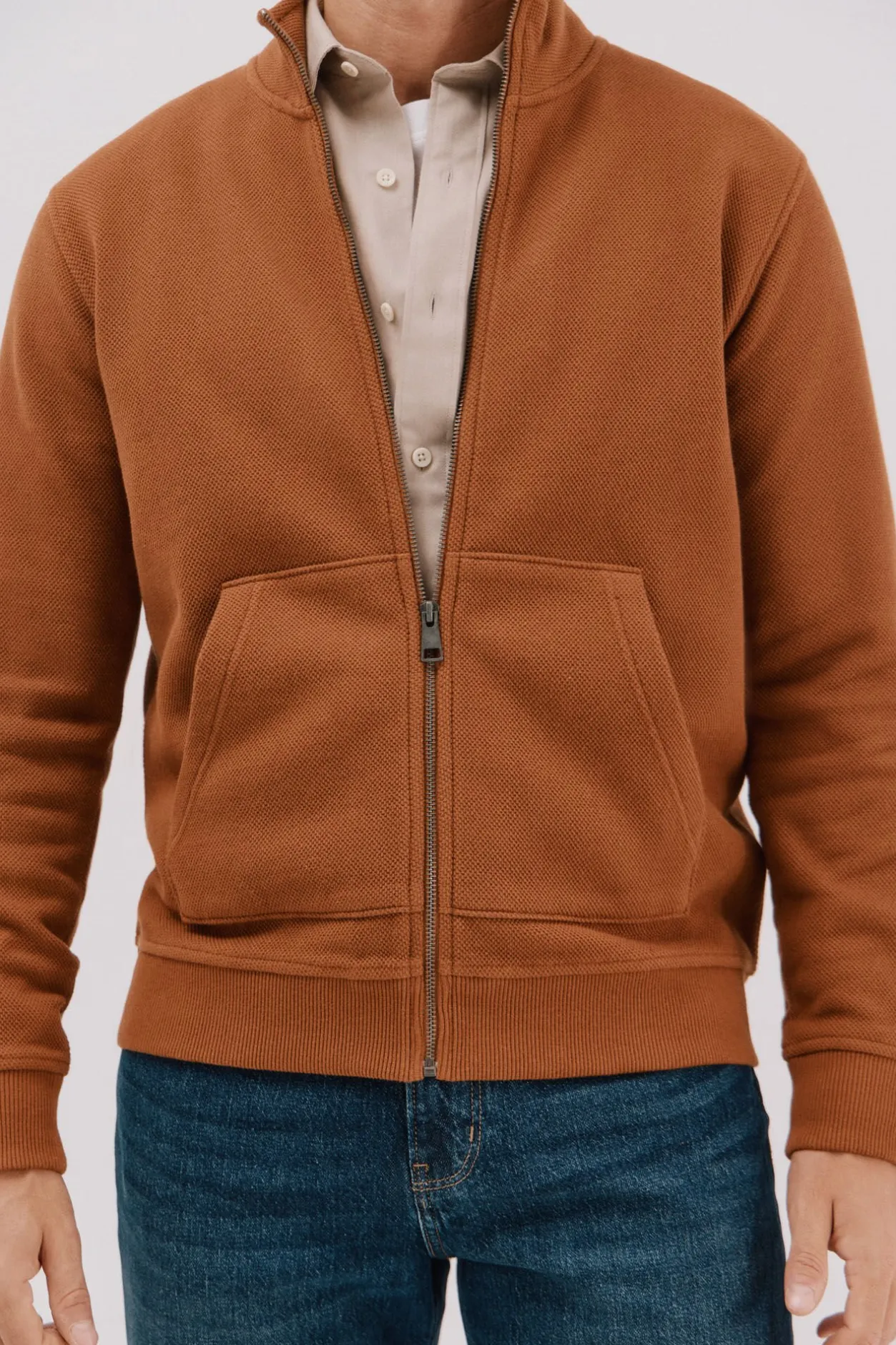 Cortefiel Cárdigan tejido estructura Marrón Online