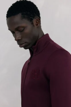 Pedro del Hierro Cárdigan tejido técnico Burdeos Hot