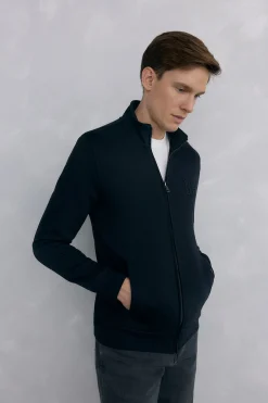 Pedro del Hierro Cárdigan tejido técnico Negro New