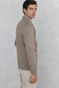 Pedro del Hierro Cárdigan torzal cremallera Beige Sale